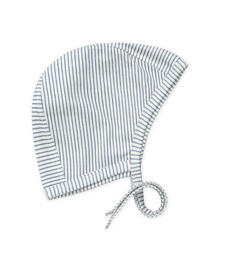 CamCam CamCam - Baby Bonnet  6-9M - GOTS - Classic Stripes Blue