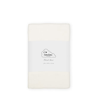 CamCam CamCam - Sheet, Fitted, 90x200x15cm - GOTS - Off White