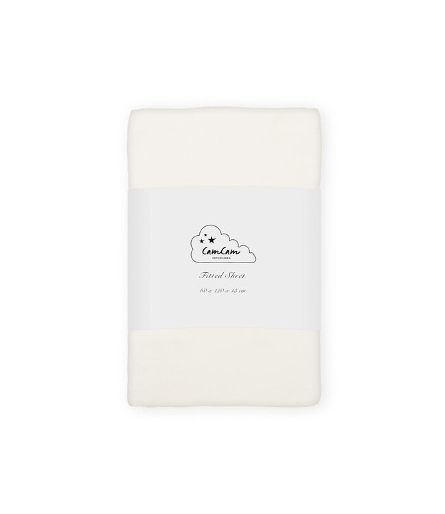 CamCam CamCam - Sheet, Fitted, 60x120x15cm - GOTS - Off White