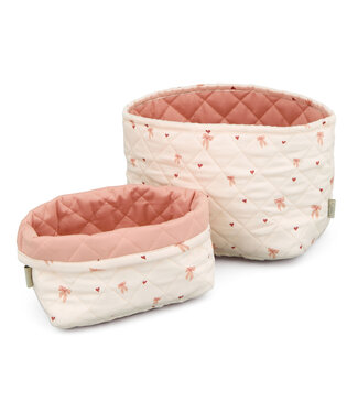 CamCam CamCam - Quilted Storage Basket, Set of Two - OCS - Bows