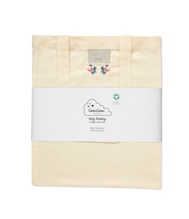 CamCam CamCam - Embroidered Bedding, Baby, 70x100cm - GOTS - Berries