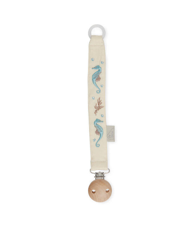 CamCam CamCam - Embroidered Pacifier Holder - GOTS - Sea Garden