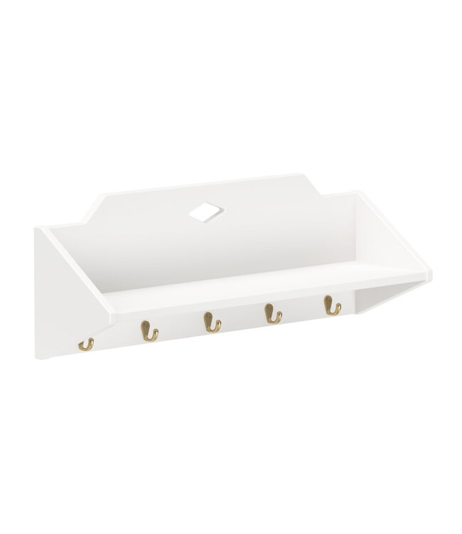 CamCam CamCam - Luca Shelf with hooks - FSC Mix - White