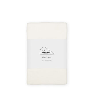CamCam CamCam - Sheet, Fitted, 70x140x15cm - GOTS - Off White