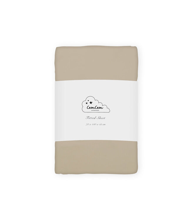CamCam CamCam - Sheet, Fitted, 70x140x15cm - GOTS - Hazel