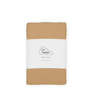 CamCam CamCam - Sheet, Fitted, 70x140x15cm - GOTS - Honey
