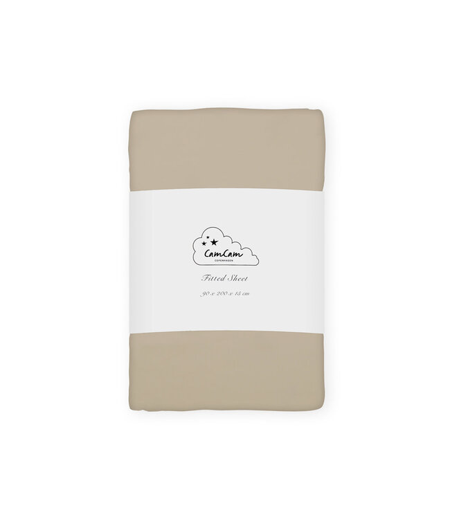 CamCam CamCam - Sheet, Fitted, 90x200x15cm - GOTS - Hazel