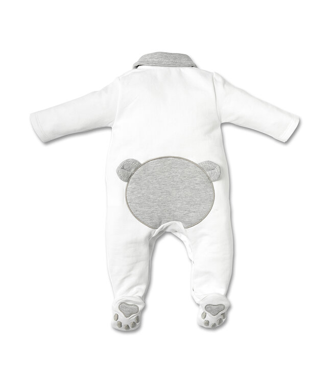 First First - rompersuit   ORSO ESSENTIALS GREY white-grey