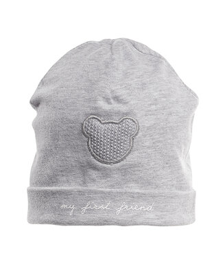 First First - bonnet   FIRST TEDDY ESSENTIALS GREY pearl grey
