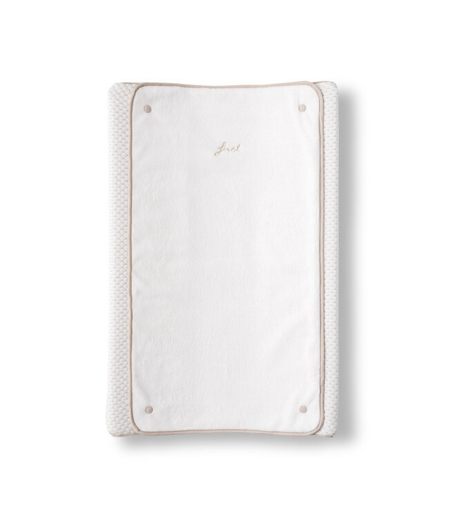First First - changing pad cover & towel ALIX SILENT SANDS - white-beige