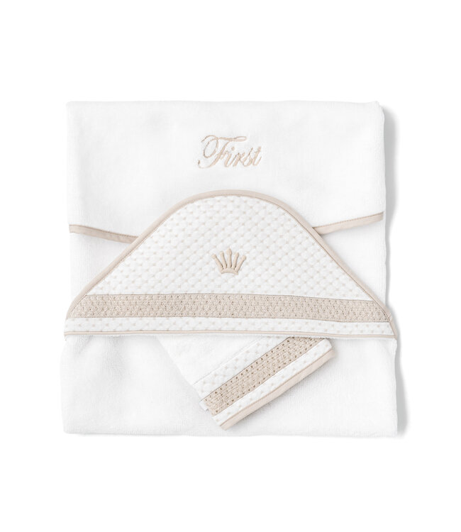 First First - bath cape   ARNE SILENT SANDS - white-beige