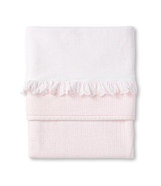 First First - blanket   LIZ CRYSTAL PINK - white-blushpink