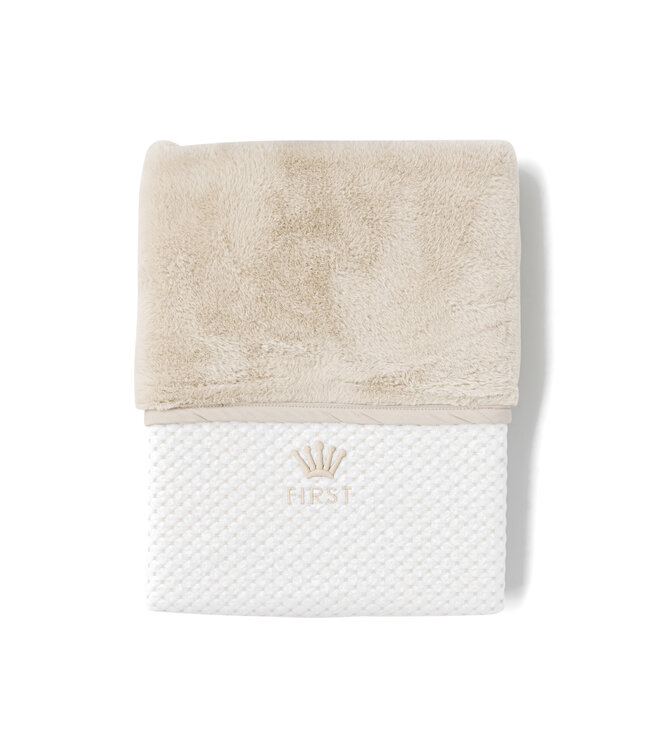 First First - blanket for bed LIO SILENT SANDS - white-beige