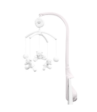 First First - musical mobile OSCAR CRYSTAL PINK - white-blushpink