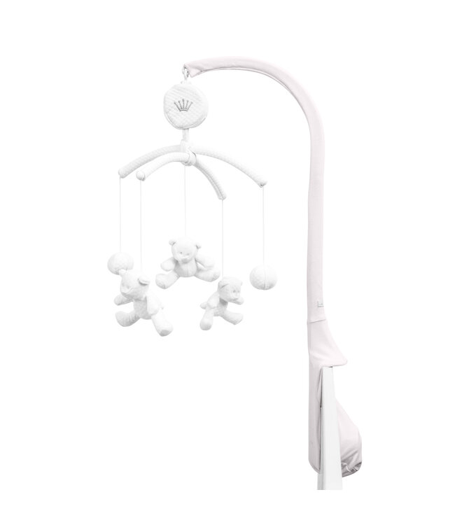 First First - musical mobile OSCAR CRYSTAL PINK - white-blushpink