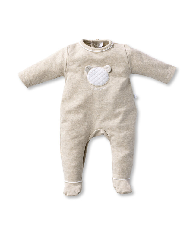 First First - Rompersuit Teddy Bear Frontside Oslo FirstÃ‚Â®One Collection - Beige