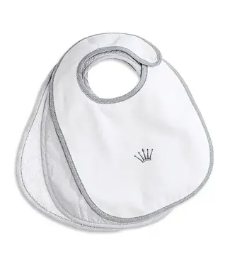 First First - Endless Grey - Set van 3 omkeerbaar slabbetjes.