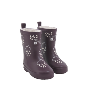 Grass & Air Grass & Air -  Infant Colour-revealing Winter Wellies - Icelandic Amethyst