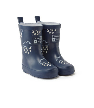 Grass & Air Grass & Air -  Infant Colour-revealing Wellies - Navy