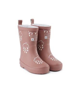 Grass & Air Grass & Air -  Infant Colour-revealing Winter Wellies - Rose