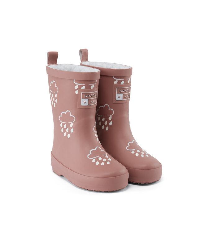 Grass & Air Grass & Air -  Infant Colour-revealing Winter Wellies - Rose