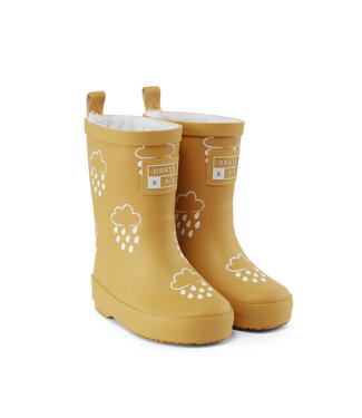 Grass & Air Grass & Air -  Infant Colour-revealing Winter Wellies - Ochre
