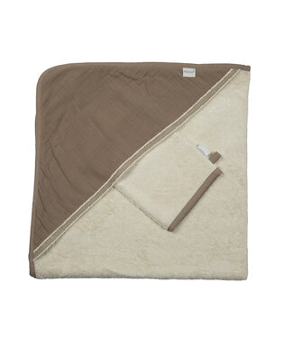 Pericles Pericles - Badcape+Washand  Chocolate