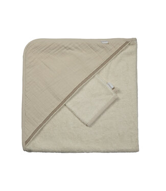 Pericles Pericles - Badcape+Washand  Creme