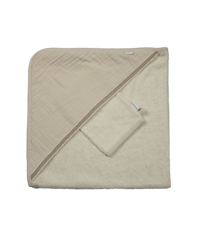 Pericles Pericles - Badcape+Washand  Creme