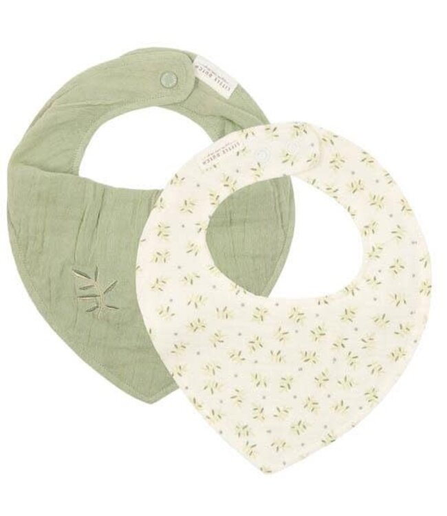 Little Dutch Little Dutch - Bandana slab hydrofiel set van 2 Blueberry Leaves & Sage