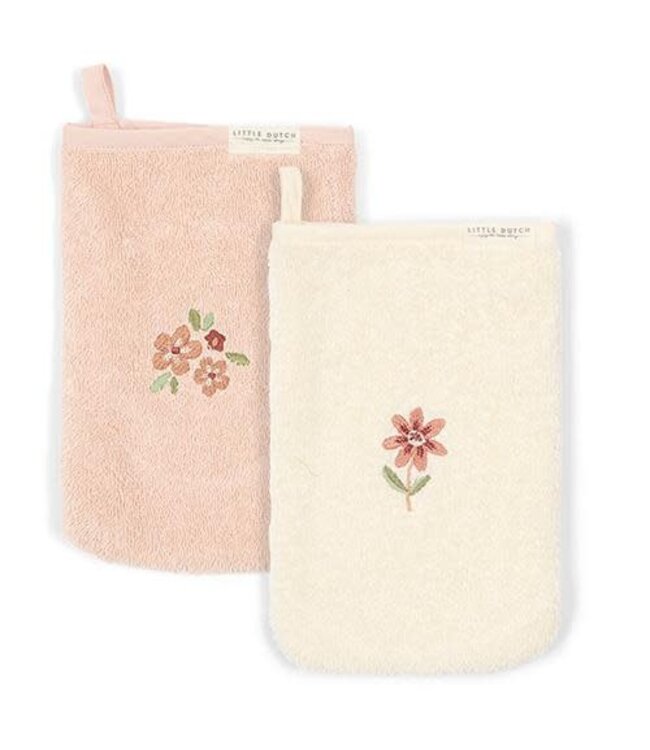 Little Dutch Little Dutch - Washandjes set geborduurd Fairy Garden