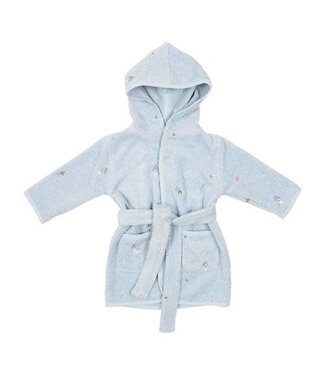 Little Dutch Little Dutch - Badjas geborduurd Denim Blue