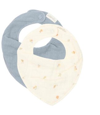 Little Dutch Little Dutch - Bandana slab hydrofiel set van 2 Forest Treasures & Denim Blue