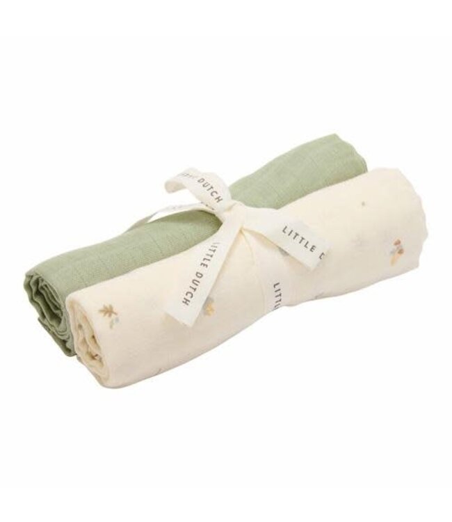 Little Dutch Little Dutch - Swaddle doeken hydrofiel 70 x 70 Forest Treasures & Sage