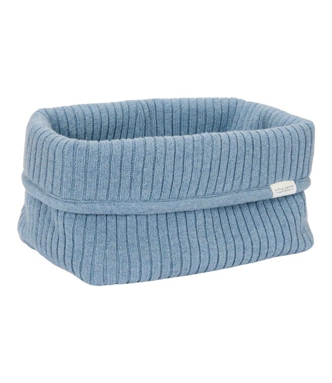 Little Dutch Little Dutch - Commodemandje groot gebreid Pure Denim Blue