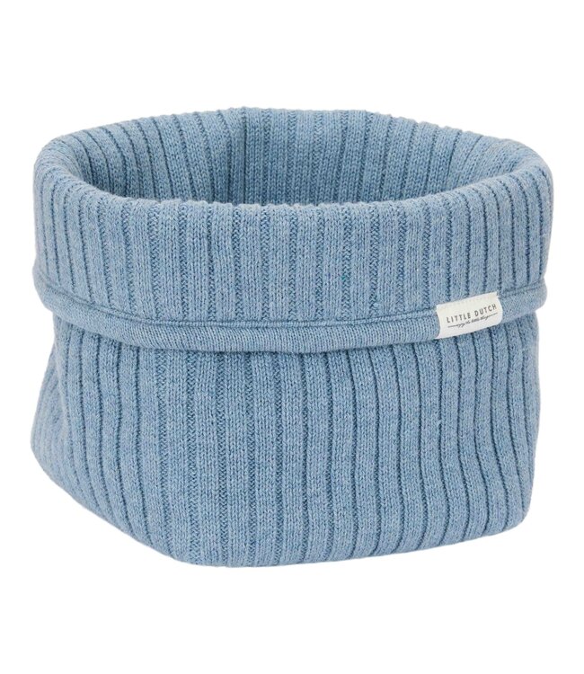 Little Dutch Little Dutch - Commodemandje klein gebreid Pure Denim Blue