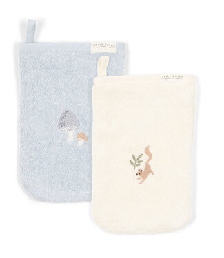 Little Dutch Little Dutch - Washandjes set geborduurd Forest Friends