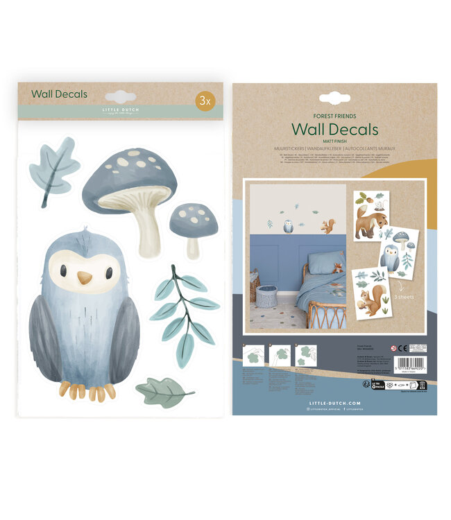 Little Dutch Little Dutch - Muurstickers Forest Friends - 3 vellen