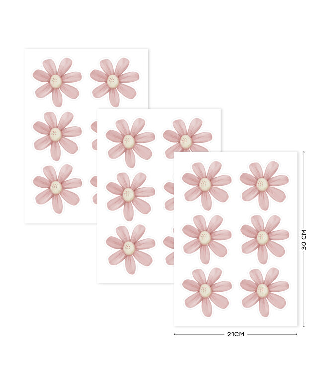 Little Dutch Little Dutch - Muurstickers Bloemen Fairy Garden - 3 vellen