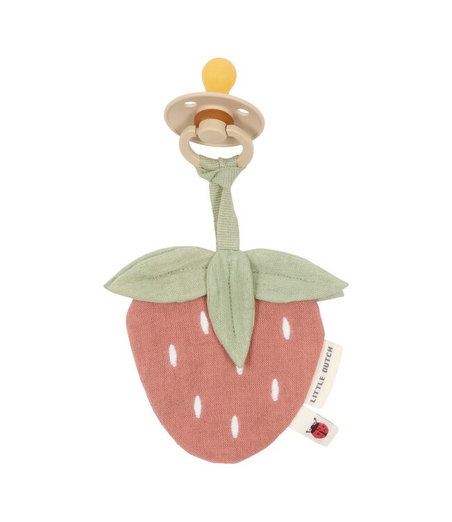 Little Dutch Little Dutch - Speendoekje hydrofiel Aardbei