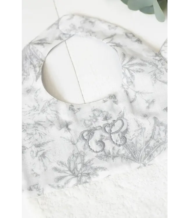 Tartine et Chocolat Tartine et Chocolat - Bavoir T2 Toile de Jouy - Gris