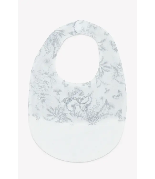 Tartine et Chocolat Tartine et Chocolat - Bavoir T2 Toile de Jouy - Gris