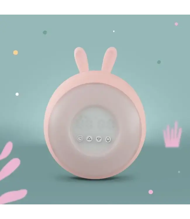 Mary's Mary's - Alarm Clock / Led Lamp Rgb - Rabbit - Pink