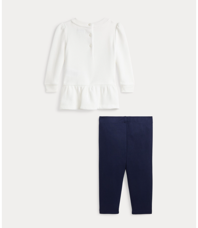 Ralph Lauren Ralph Lauren - Sweatshirt en legging met Polo Bear - Paper white