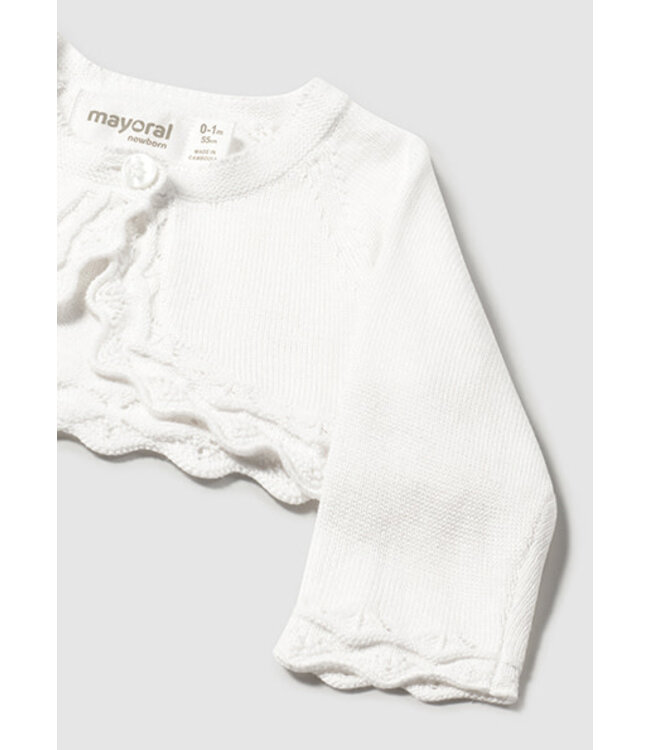 Mayoral Mayoral - Basic knit cardigan - White