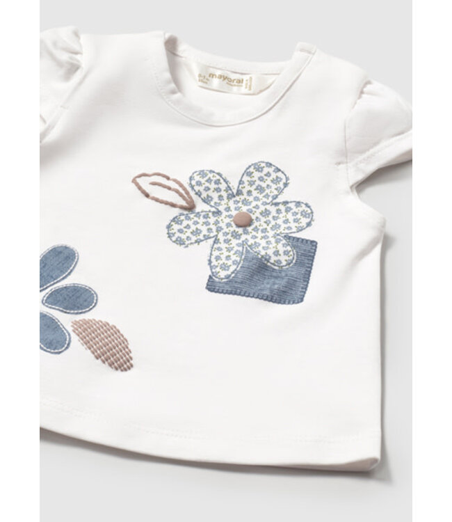 Mayoral Mayoral - S/s t-shirt - White-blue