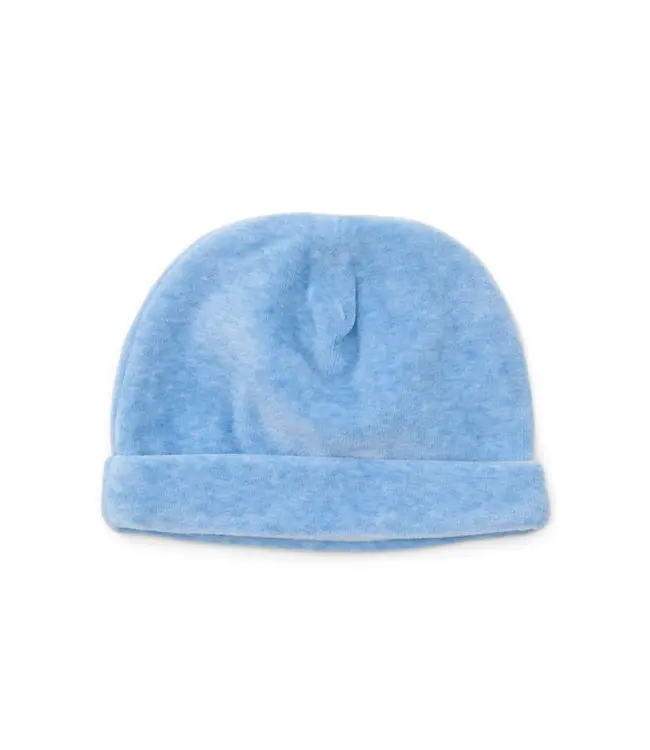 Poetree Kids Poetree Kids - Velours baby mutsje Denim Blue
