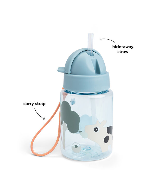 Done by Deer Done by Deer - Straw bottle Tiny farm Blue