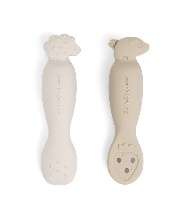 Done by Deer Done by Deer - Learning spoon set Tiny farm Sand