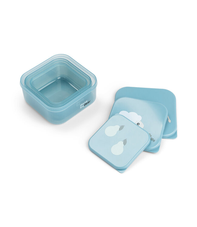 Done by Deer Done by Deer - Snack box set 3 pcs Tiny farm Blue